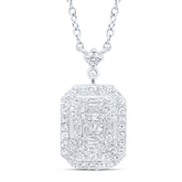 1/3CTW-DIA P1 GIFT EMERALD NECKLACE (18 INCH)